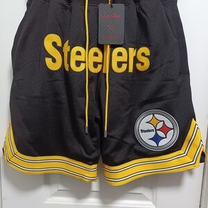 Steelers Black and Yellow Athletic Shorts